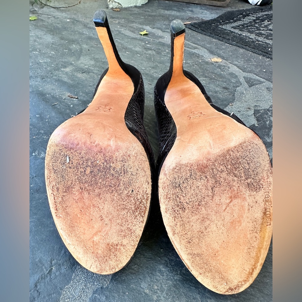 Alexandre Birman Python Peep-Toe Stilettos - image 8